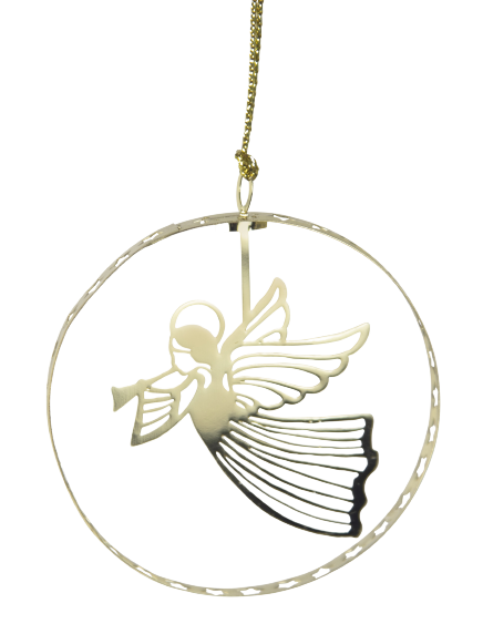 Product Image for Runt hänge - flygande ängel - guldfärgad