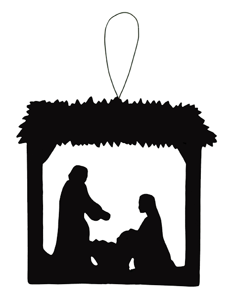 Product Image for Hängprydnad - sihuett - julkrubba