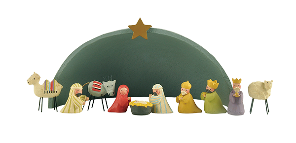 Product Image for Julkrubba med stall - pe82809