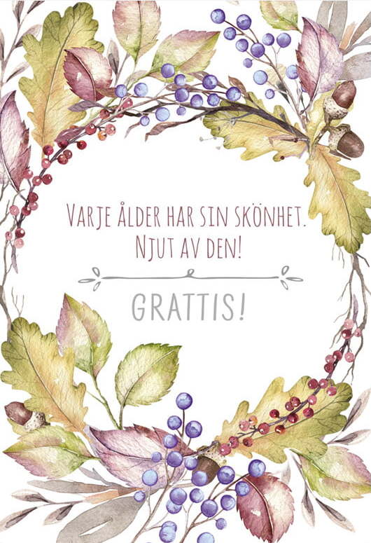 Product Image for Kort - grattis! varje ålder har sin skönhet - dubbelt