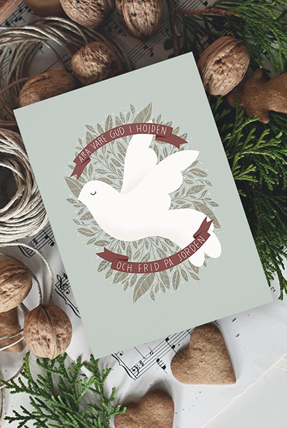 Product Image for Vykort - ära vare Gud i höjden och frid påjorden