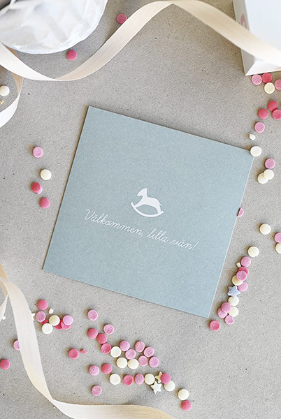 Product Image for Kort - välkommen lilla vän - kvadratiskt