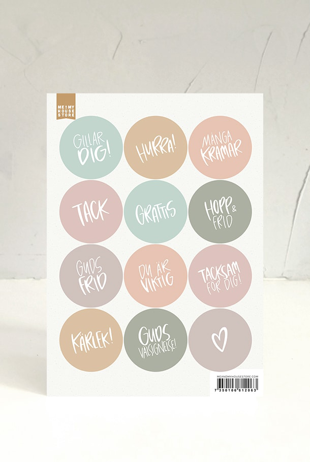 Product Image for Klistermärkesark med svenska texter