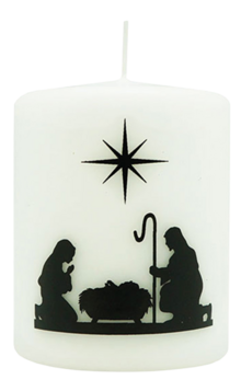 Product Image for Blockljus - julkrubba - 6 cm