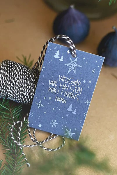 Product Image for Juletikett - välsignad vare han som kom i herrens namn- 10-p