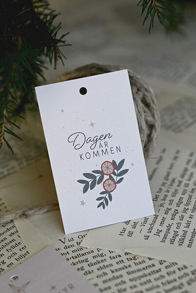 Product Image for Juletikett - dagen är kommen - 10-p