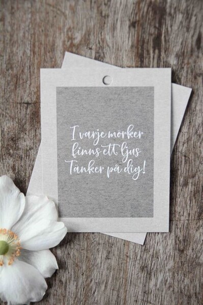 Product Image for Gåvokort - i varje mörker finns ett ljus,  tänker pådig