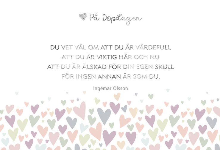 Product Image for Dubbelt kort – pådopdagen - du vet väl om att du är värdefull