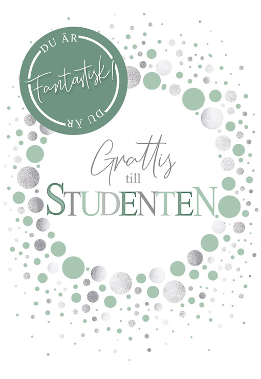 Product Image for Dubbelt kort – student - du är fantastisk!