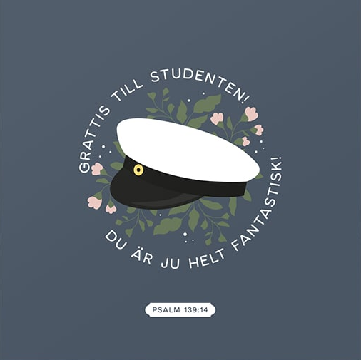 Product Image for Kort - grattis till studenten! - kvadratiskt