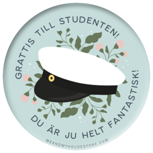 Product Image for Knapp - grattis till studenten - stor