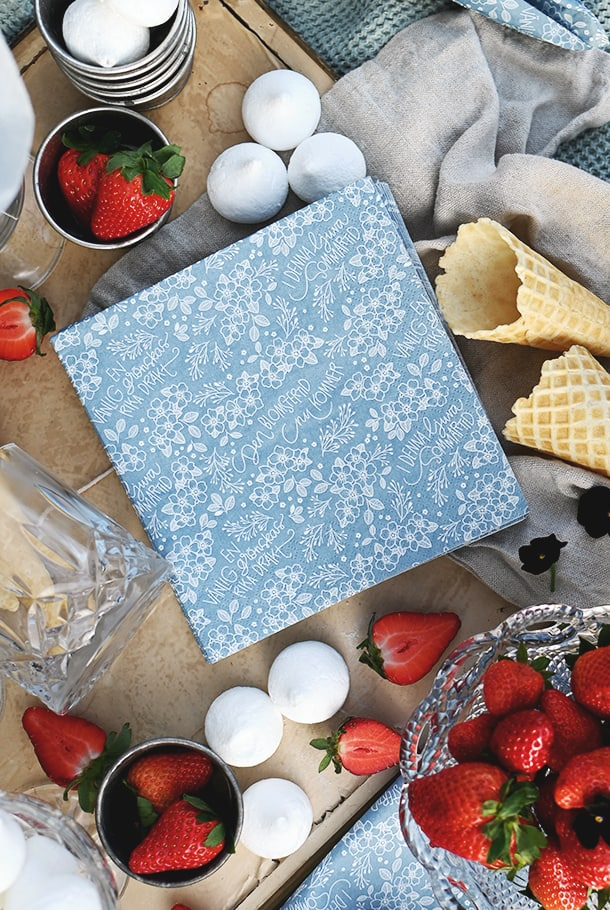 Product Image for Servetter - den blomstertid nu kommer - ljusblå