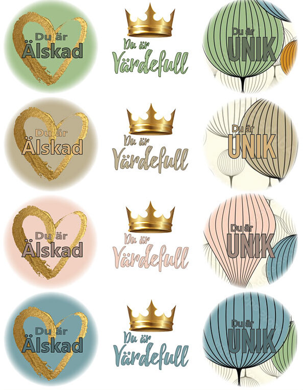 Product Image for Klistermärke - älskad - bp586