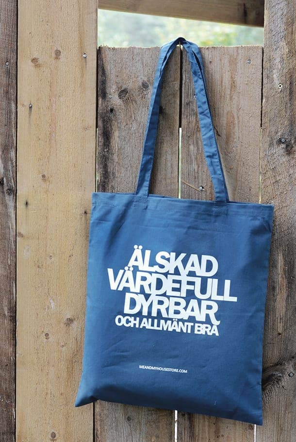 Product Image for Tygkasse - älskad,  värdefull,  dyrbar - blå