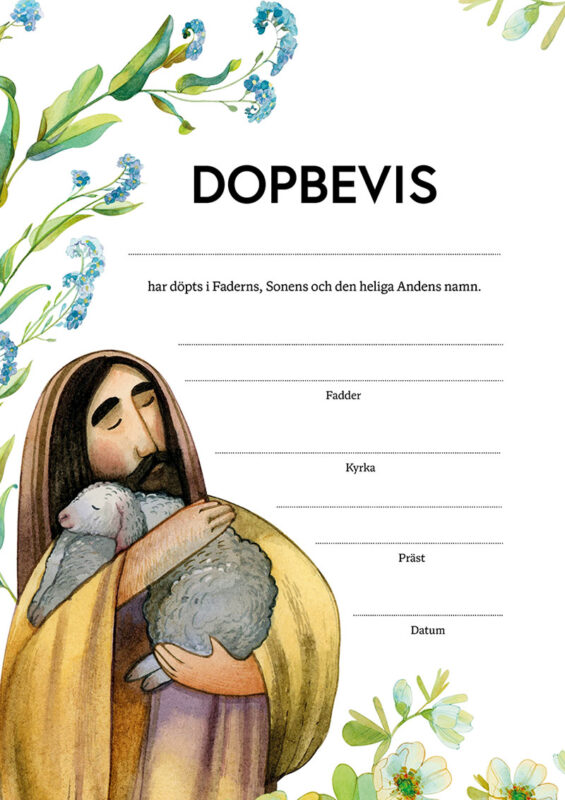 Product Image for Dopbevis – Jesus herde