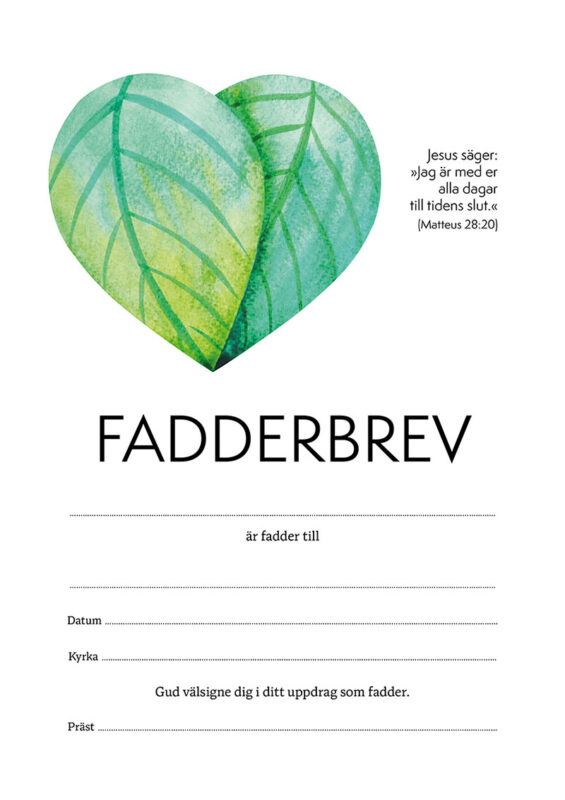 Product Image for Fadderbrev – lövhjärta