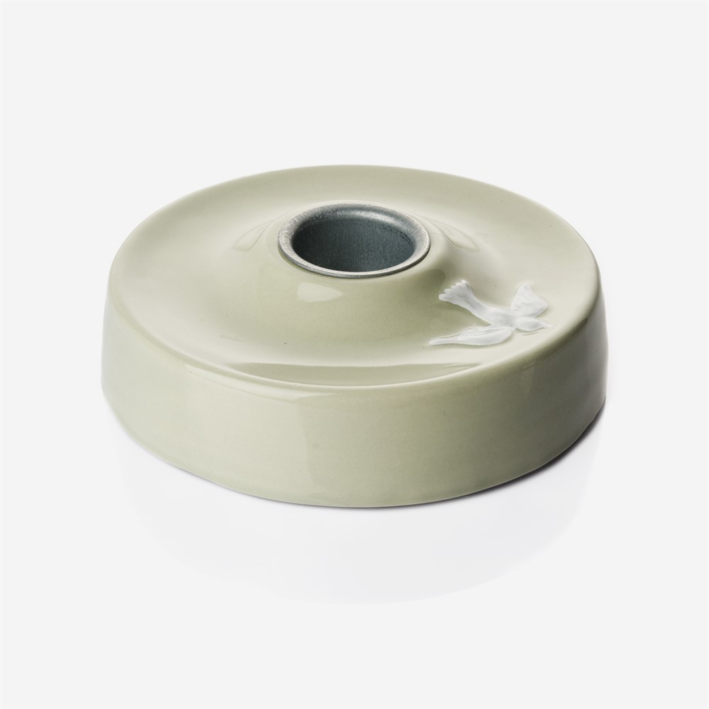 Product Image for Dopljusstake - keramik - grön - till rakt ljus