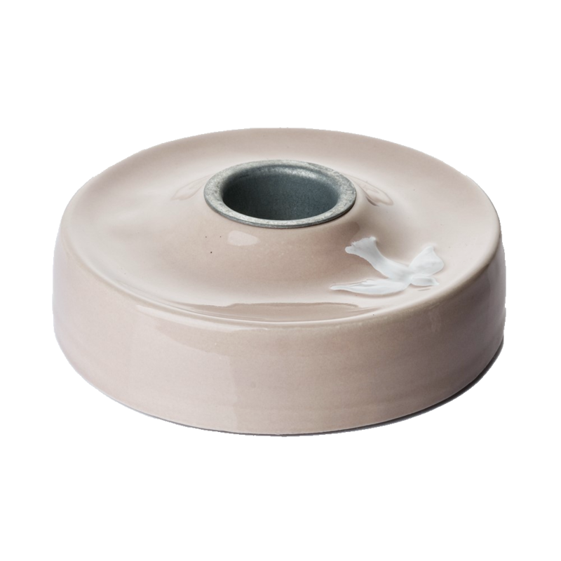 Product Image for Dopljusstake - keramik - rosa - till rakt ljus