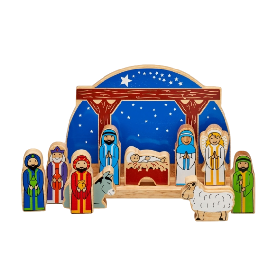 Product Image for Julkrubba i solitt trä