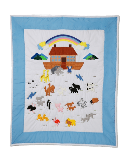 Product Image for Handquiltat babytäcke - noas ark