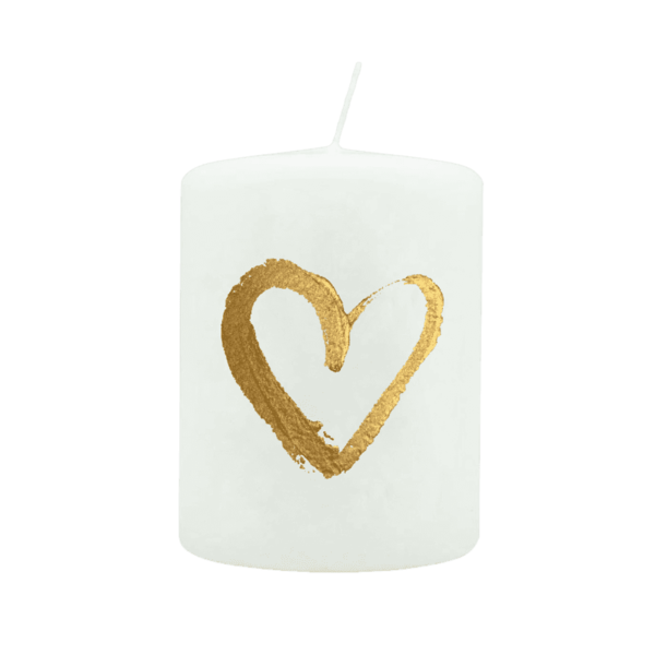 Product Image for Blockljus - guldhjärta - 6 cm