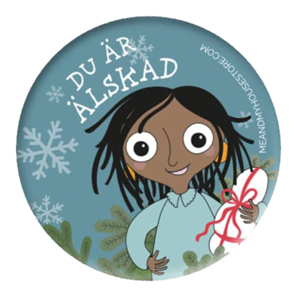 Product Image for Knapp med julmotiv - du är älskad