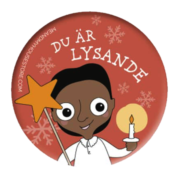 Product Image for Knapp med julmotiv - du är lysande