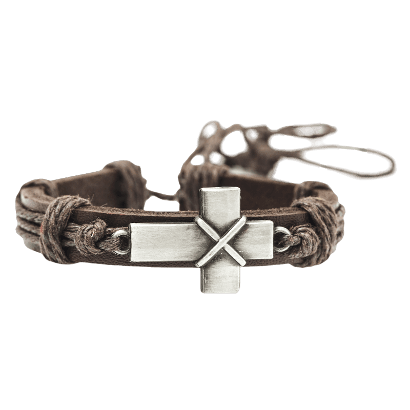 Product Image for Armband - läder - kors