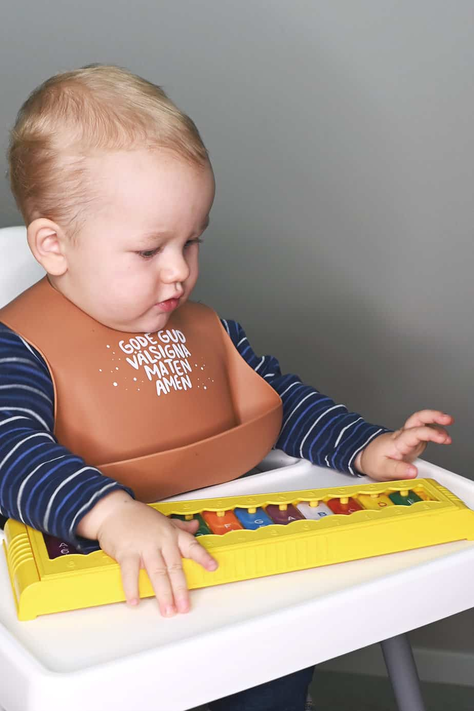 Product Image for Mjuk haklapp - gode Gud välsigna maten - tegelfärgad