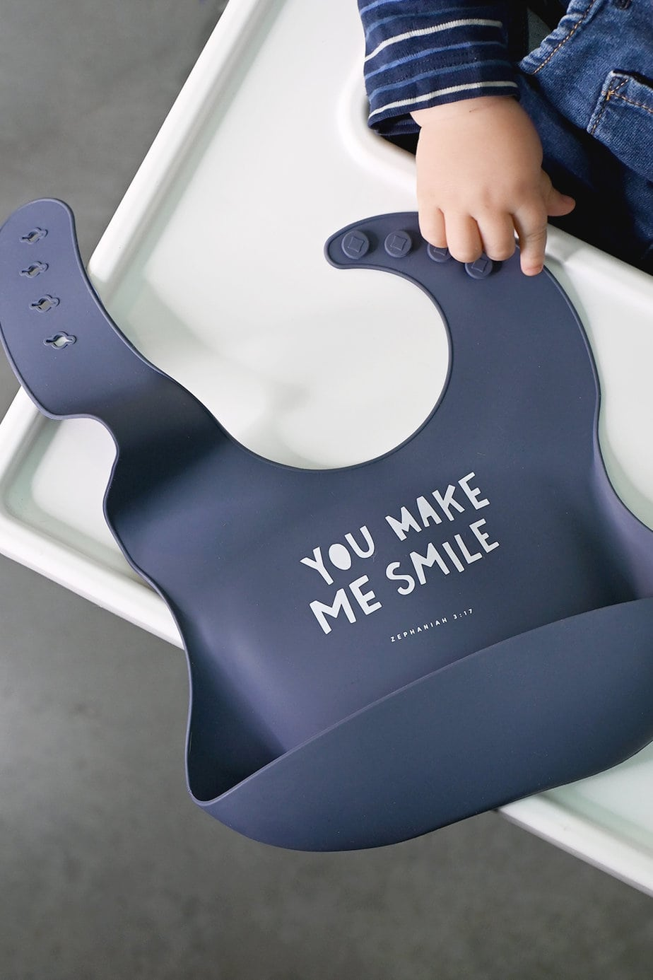 Product Image for Mjuk haklapp - you make me smile - natthimmelsfärgad