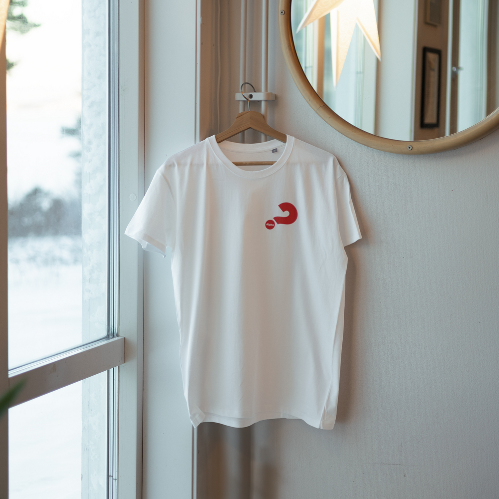 Product Image for T-shirt - unisex,  vit,  alpha för alla
