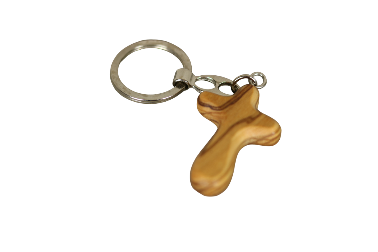 Product Image for Nyckelring - kors - olivträ