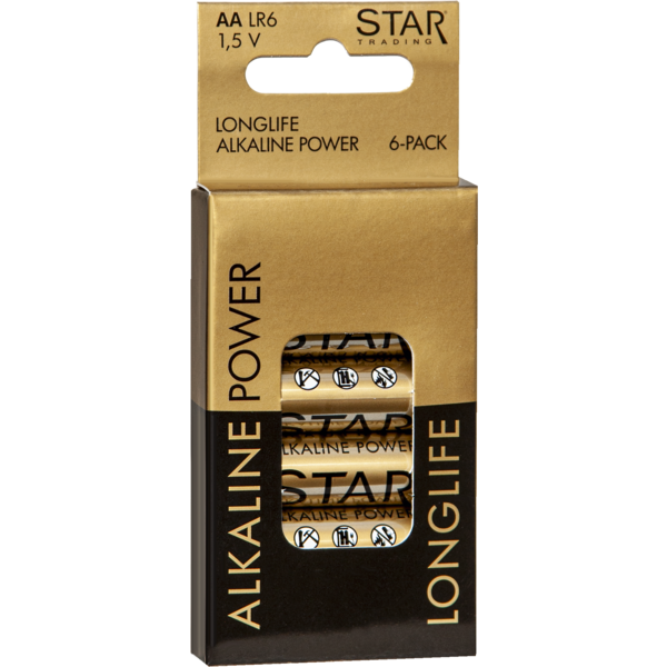 Product Image for Batteri aa 1, 5v power alcaline - 6-pack
