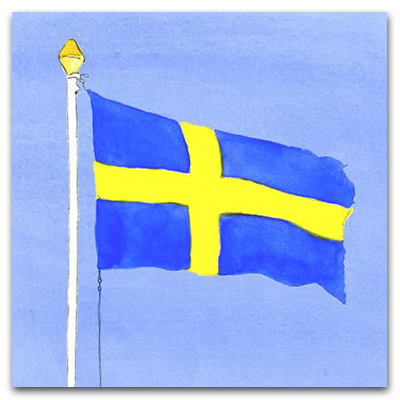 Product Image for Dubbelt kort – svensk flagga