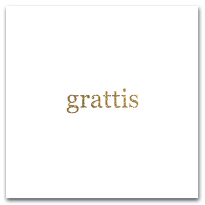 Product Image for Dubbelt kort – grattis - guldtext