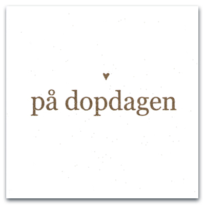Product Image for Dubbelt kort - pådopdagen - guldtext