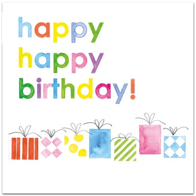 Product Image for Dubbelt kort – happy happy birthday - paket