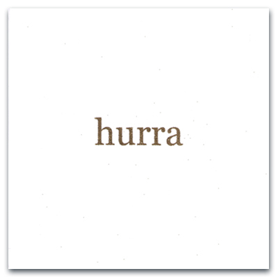 Product Image for Dubbelt kort – hurra - guldtext
