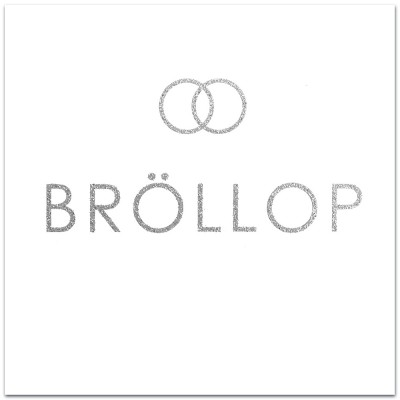 Product Image for Dubbelt kort – bröllop - silvertext