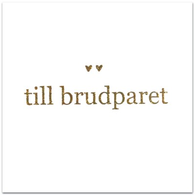 Product Image for Dubbelt kort – till brudparet - guldtext
