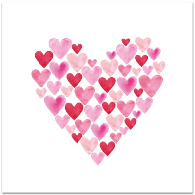 Product Image for Dubbelt kort – rosa och röda hjärtan