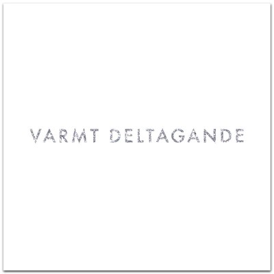 Product Image for Dubbelt kort - varmt deltagande - silvertext