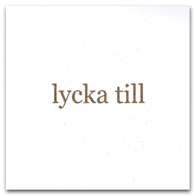 Product Image for Dubbelt kort - lycka till - guldtext