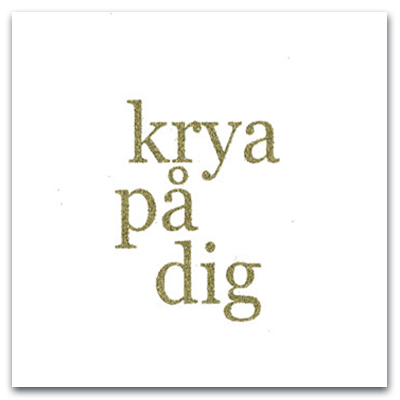 Product Image for Dubbelt kort - krya pådig - guldtext