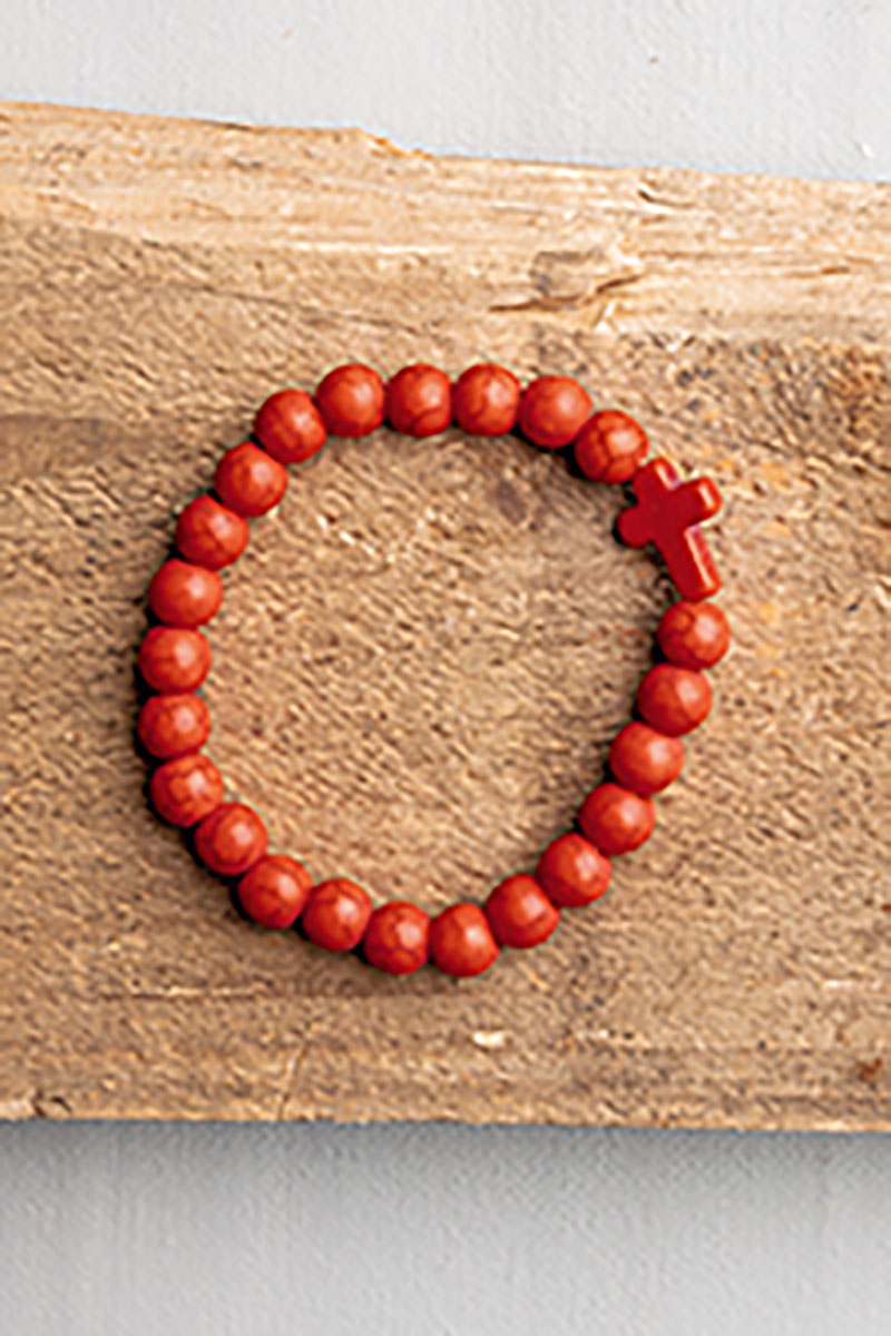 Product Image for Armband kula,  kors – röd