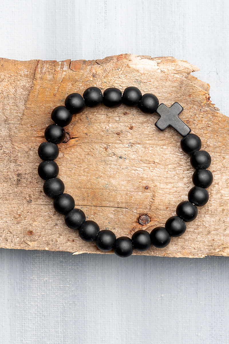 Product Image for Armband kula,  kors – svart