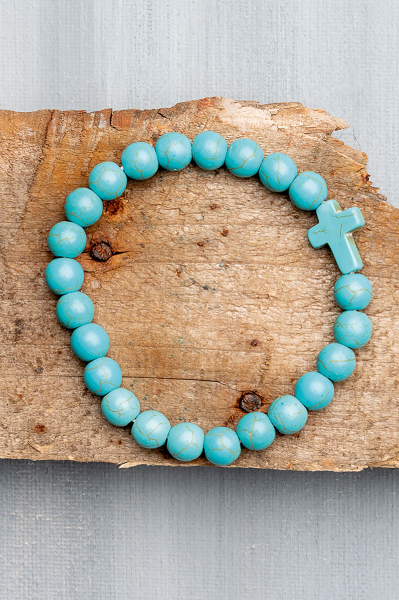 Product Image for Armband kula,  kors – turkos