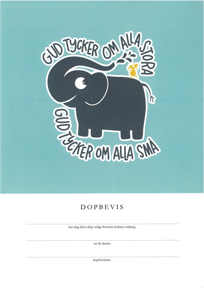 Product Image for Dopbevis - Gud tycker om - svenska kyrkan