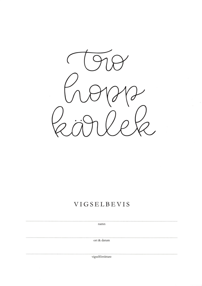Product Image for Vigselbevis - tro,  hopp,  kärlek - frikyrkan