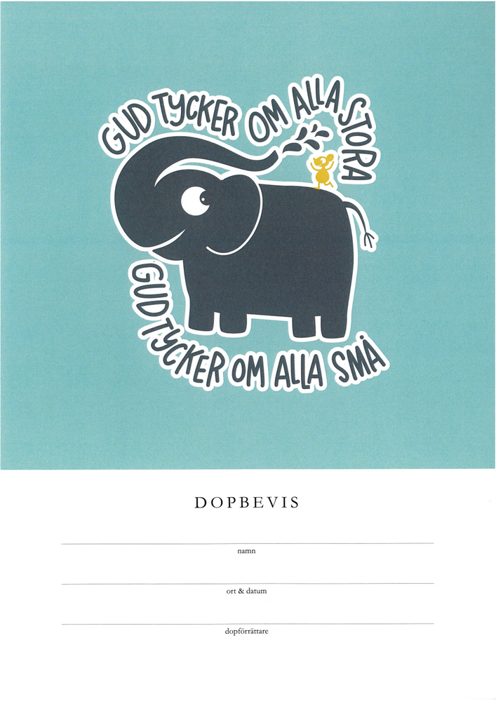 Product Image for Dopbevis - Gud tycker om - frikyrkan